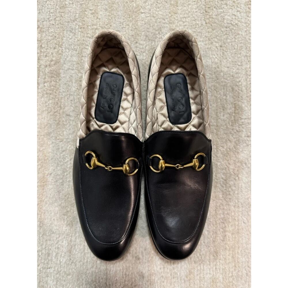 Authentic GUCCI Jordaan Horsebit Brixton Loafer Black Leather UNISEX US 7.5 - Picture 4 of 8